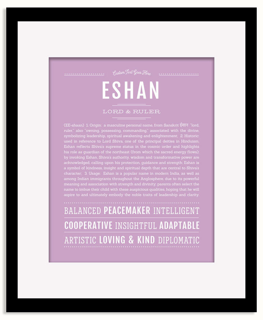 Frame Options | Lilac | Black Frame, Matted