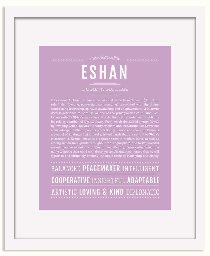 Frame Options | Lilac | White Frame, Matted