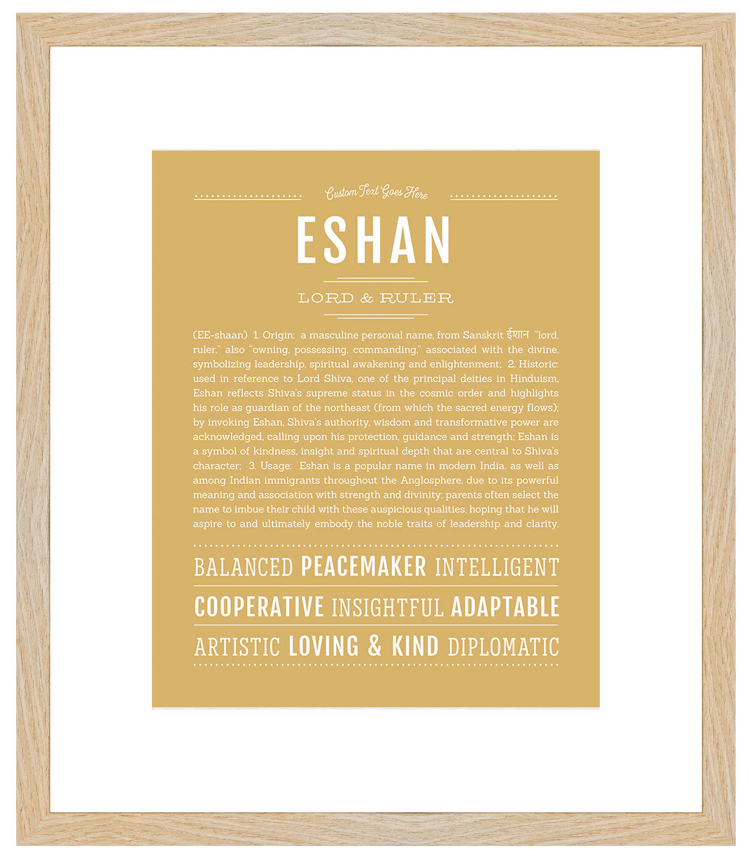 Frame Options | Matte Gold | Maple Frame, Matted
