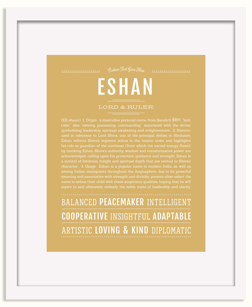 Frame Options | Matte Gold | White Frame, Matted