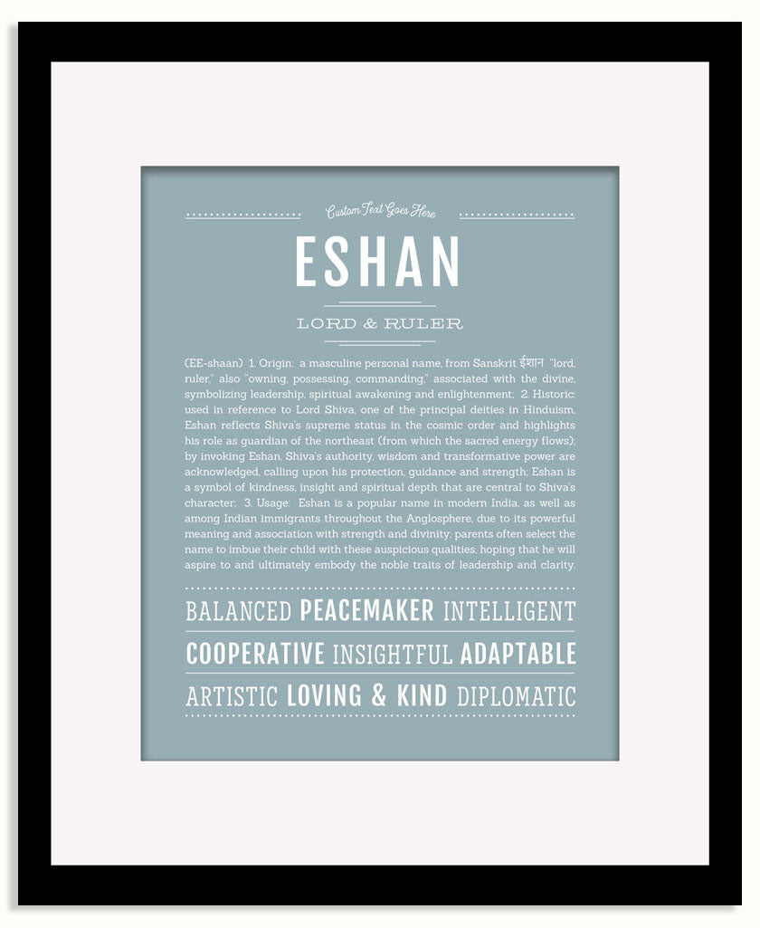 Frame Options | Powder Blue | Black Frame, Matted