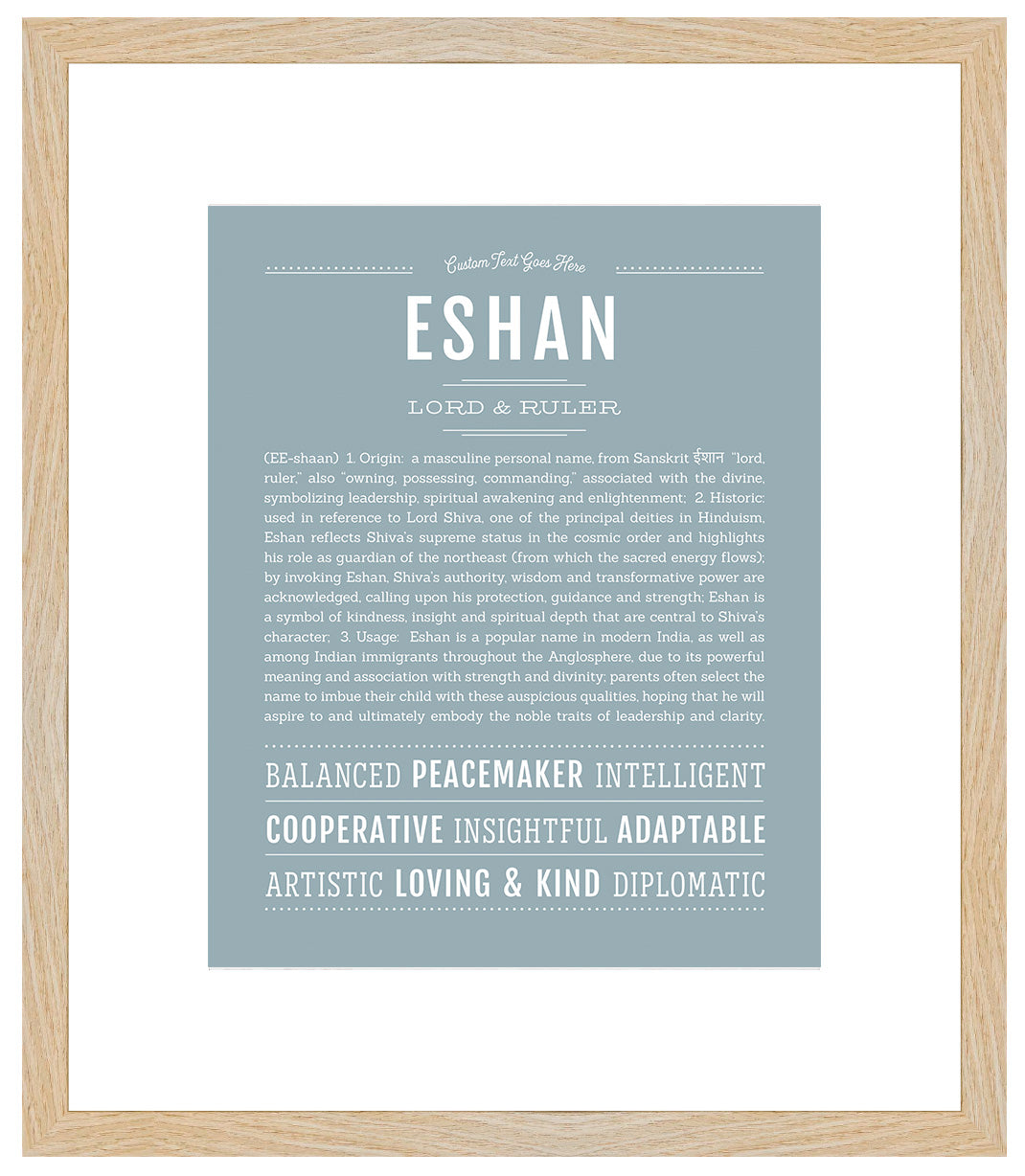 Frame Options | Powder Blue | Maple Frame, Matted