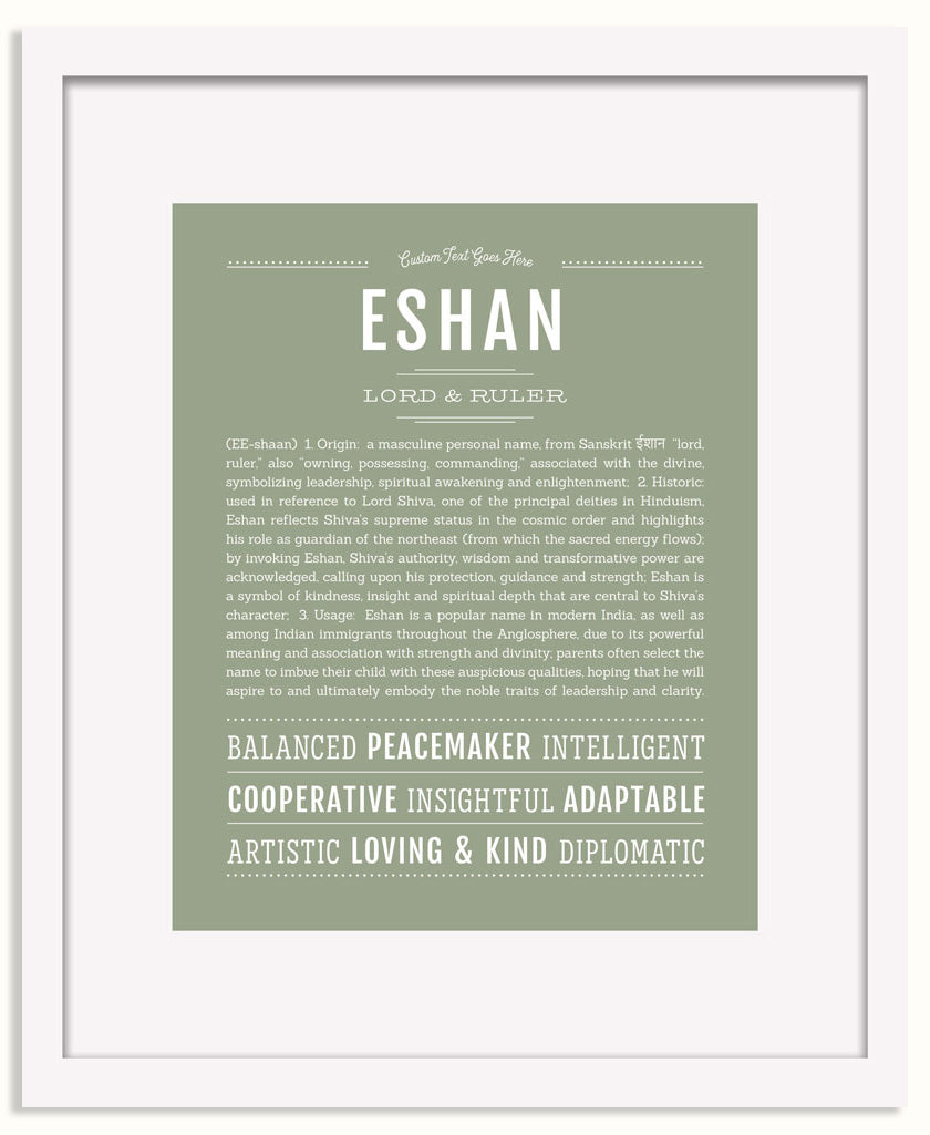 Frame Options | Sage | White Frame, Matted