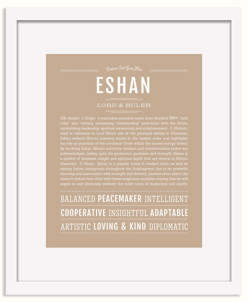Frame Options | Tan | White Frame, Matted