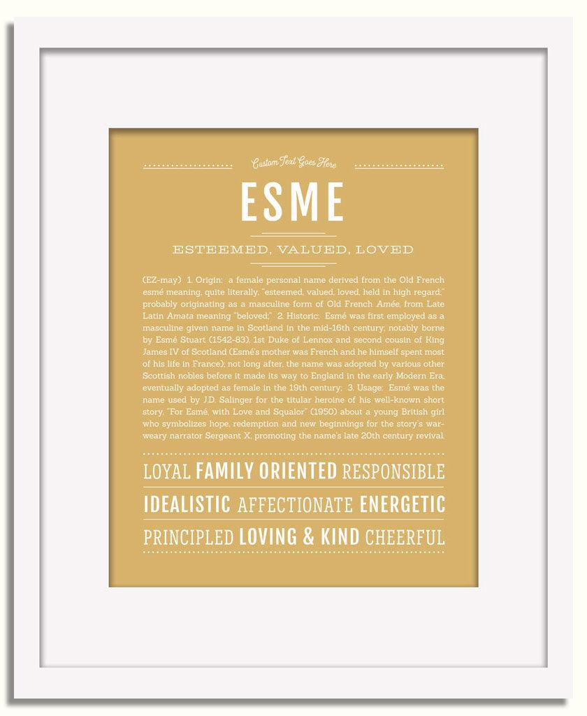 Frame Options | Matte Gold | White Frame, Matted