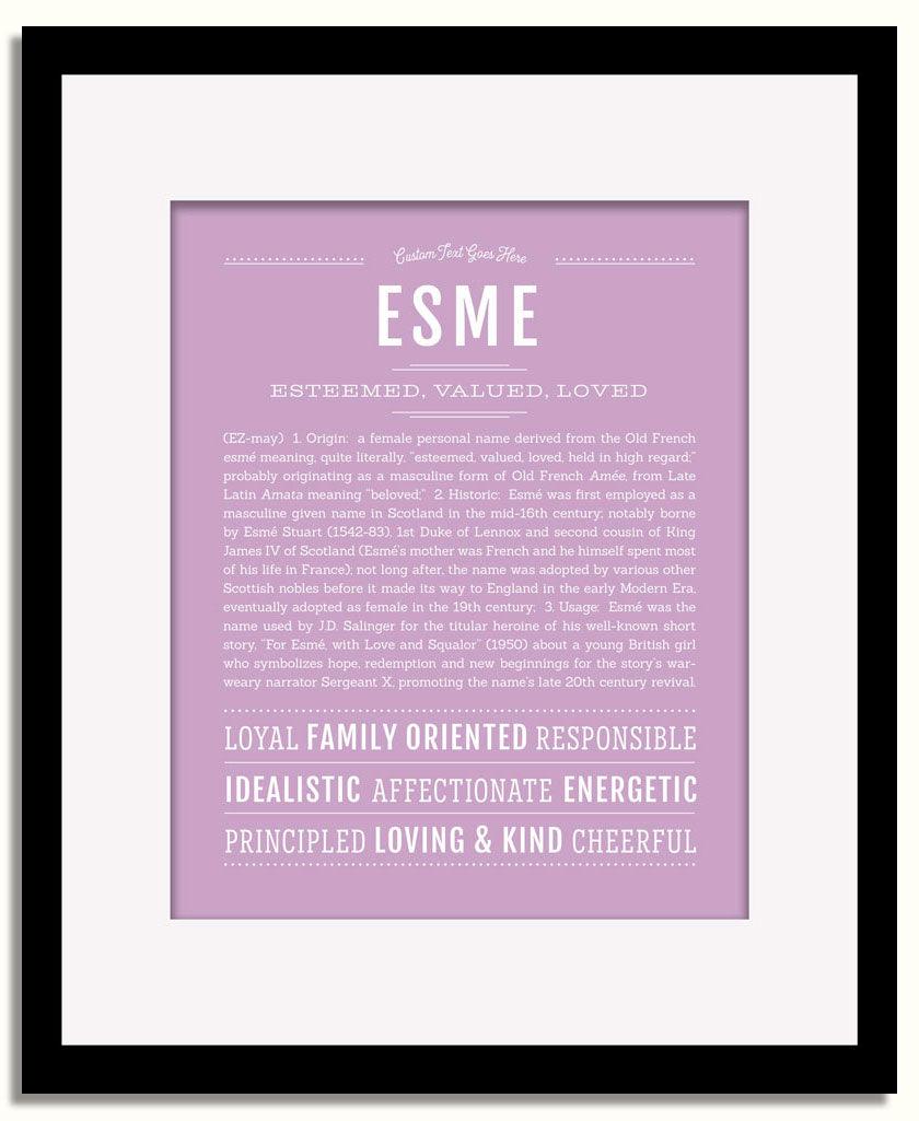 Frame Options | Lilac | Black Frame, Matted