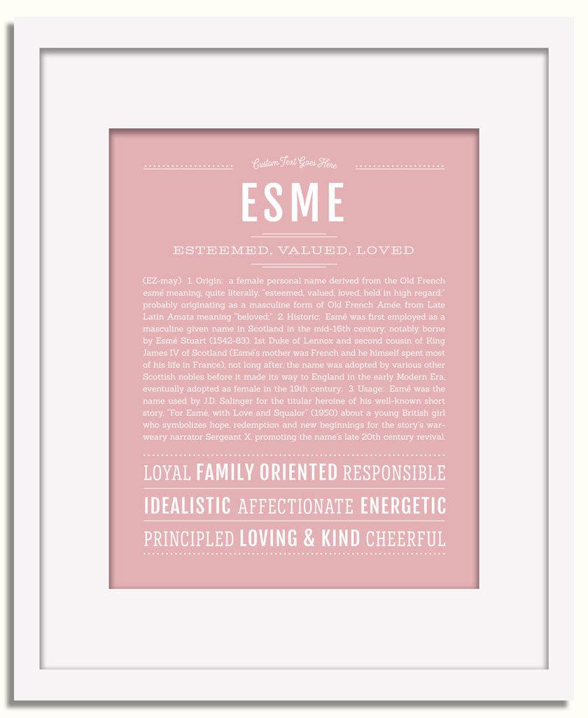 Frame Options | Dusty Rose | White Frame, Matted