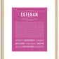 Esteban | Name Art Print