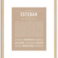 Esteban | Name Art Print