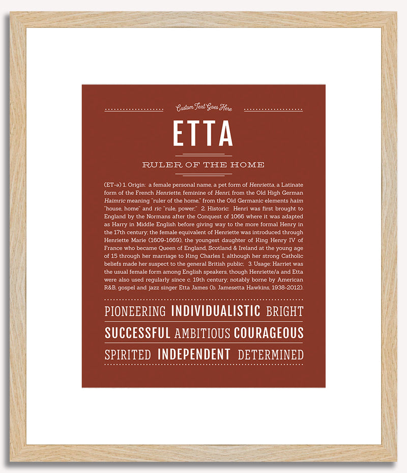 Etta | Name Art Print