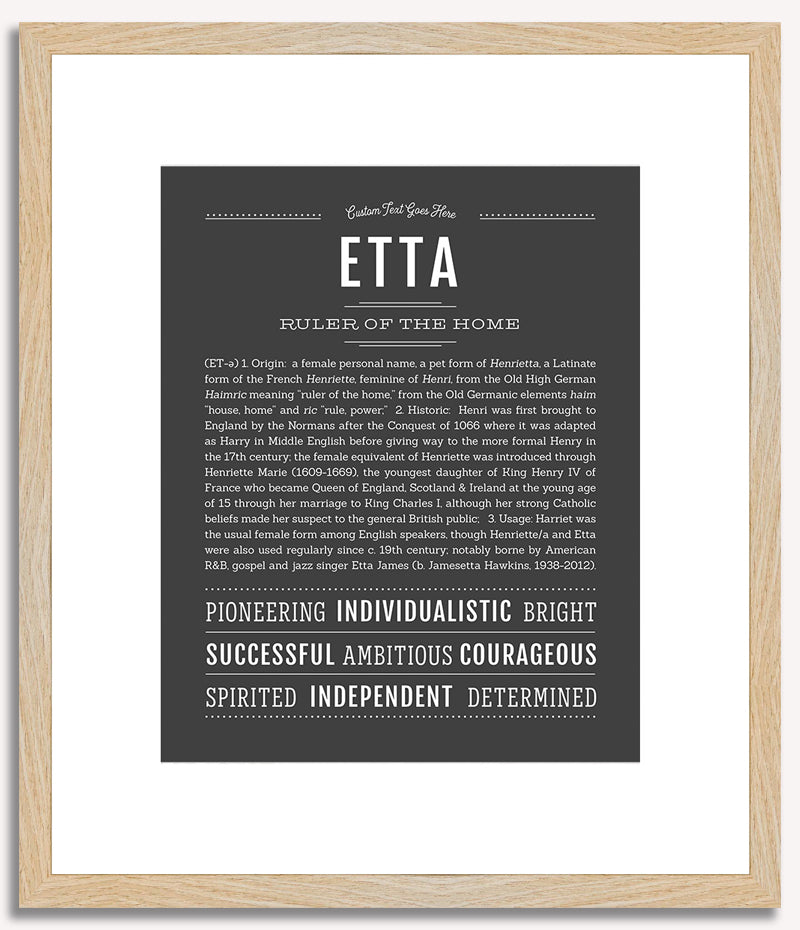 Etta | Name Art Print