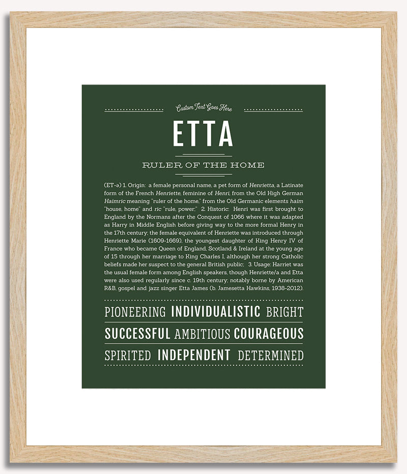 Etta | Name Art Print