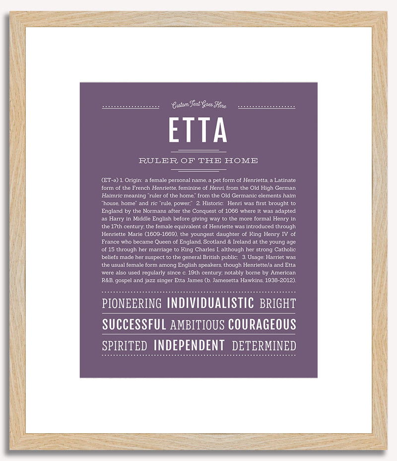 Etta | Name Art Print