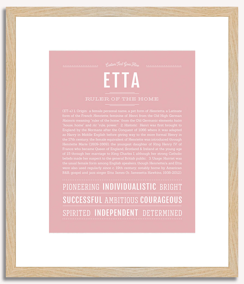 Etta | Name Art Print