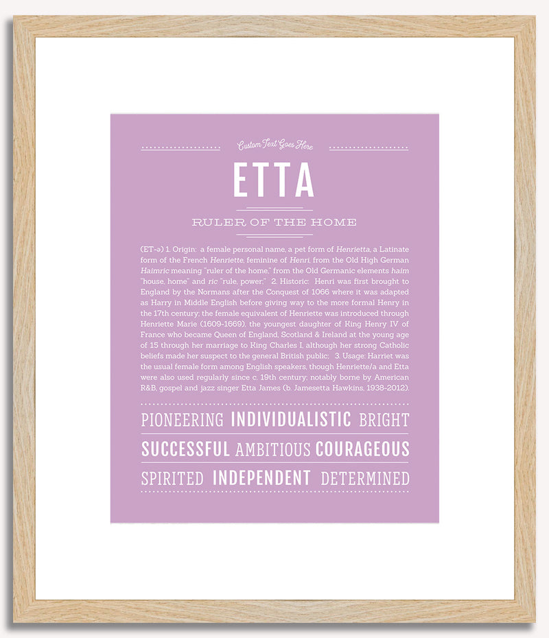 Etta | Name Art Print