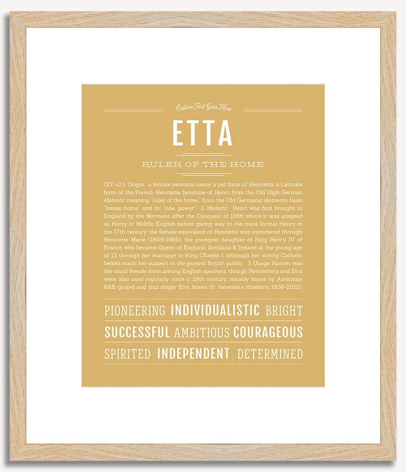 Etta | Name Art Print