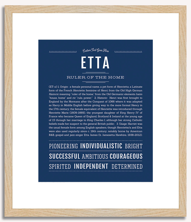 Etta | Name Art Print