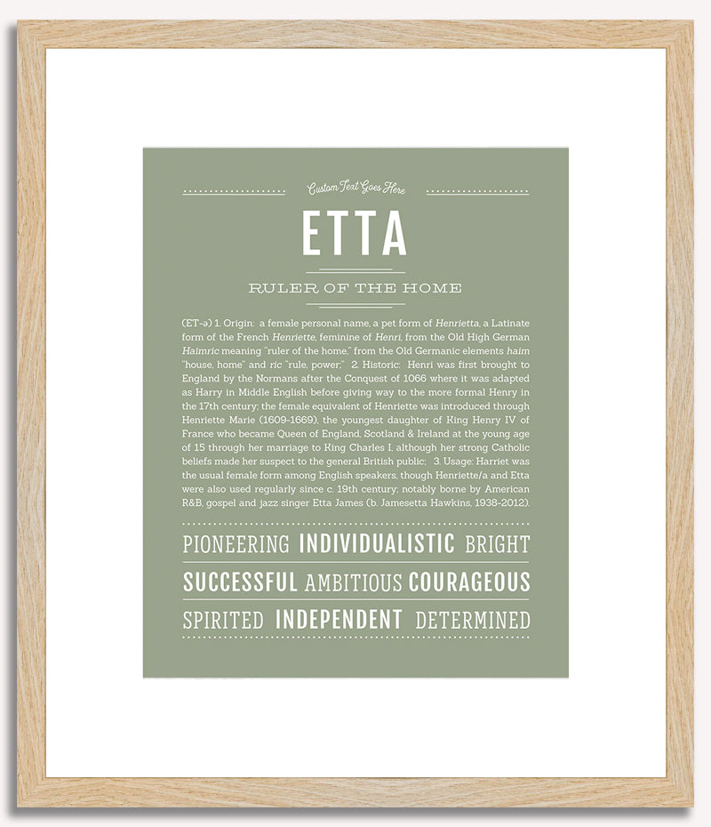 Etta | Name Art Print