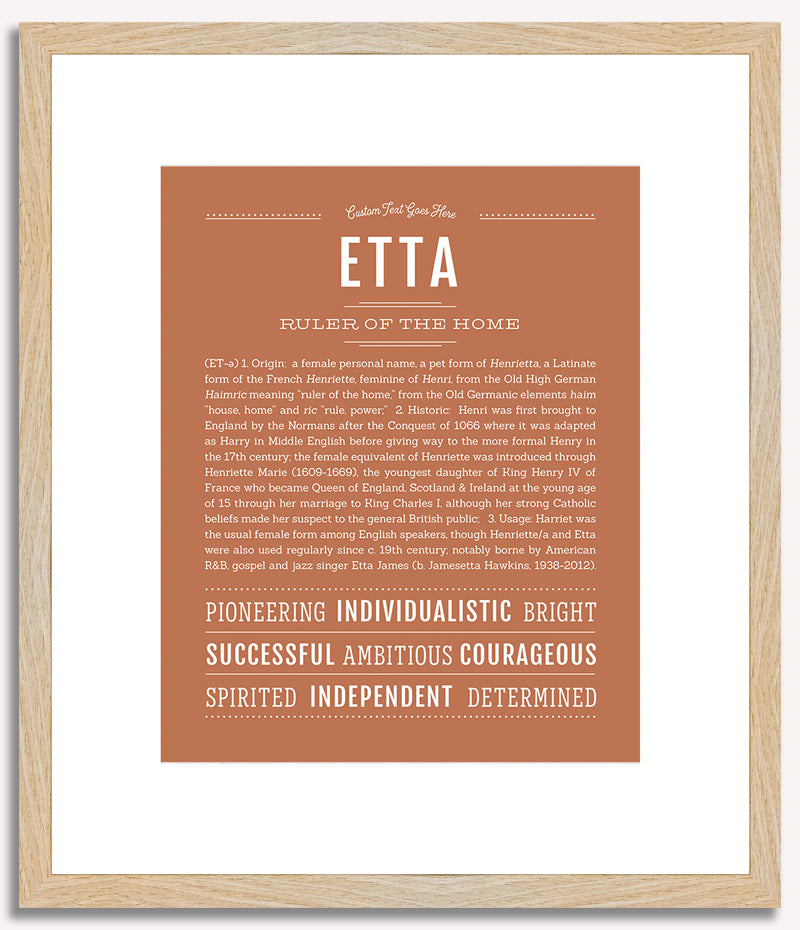 Etta | Name Art Print