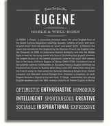 Eugene | Name Art Print – Name Stories