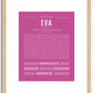 Eva | Name Art Print