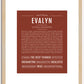 Evalyn | Name Art Print