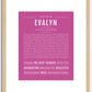 Evalyn | Name Art Print