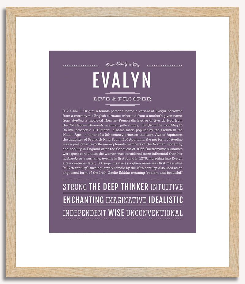 Evalyn | Name Art Print