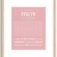 Evalyn | Name Art Print