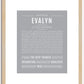 Evalyn | Name Art Print