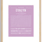 Evalyn | Name Art Print