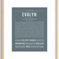 Evalyn | Name Art Print