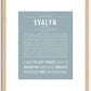 Evalyn | Name Art Print