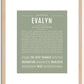 Evalyn | Name Art Print