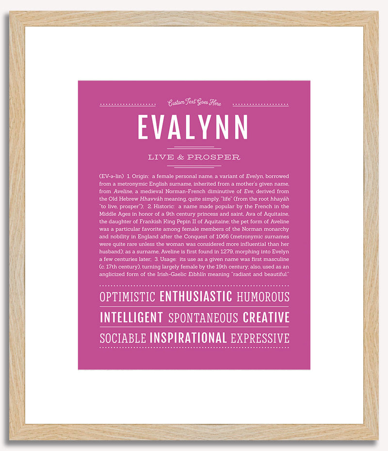 Evalynn | Name Art Print