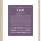 Evan (female) | Name Art Print