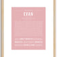 Evan (female) | Name Art Print