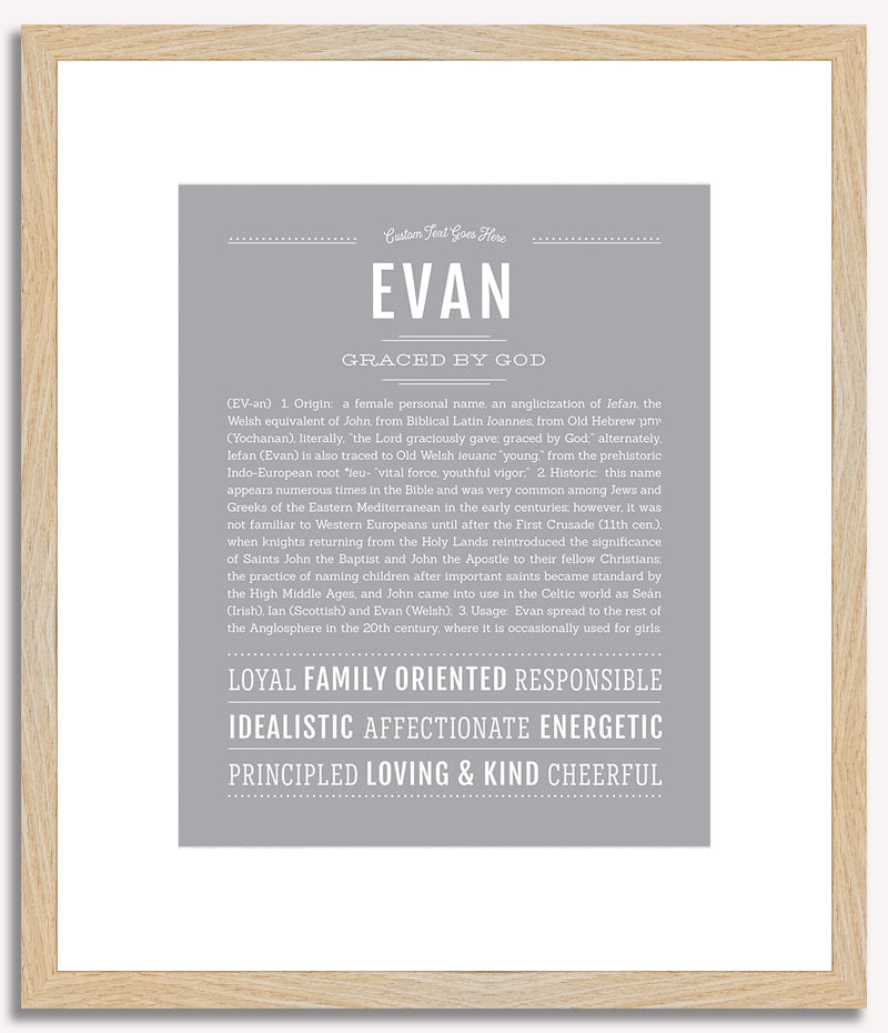 Evan (female) | Name Art Print