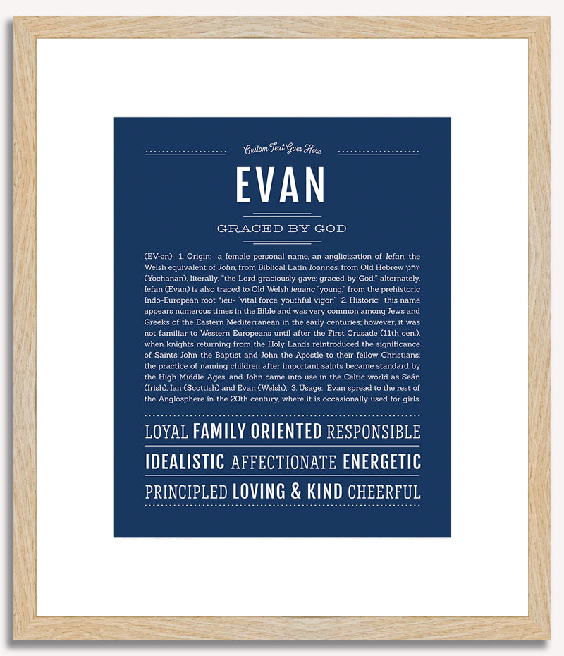 Evan (female) | Name Art Print