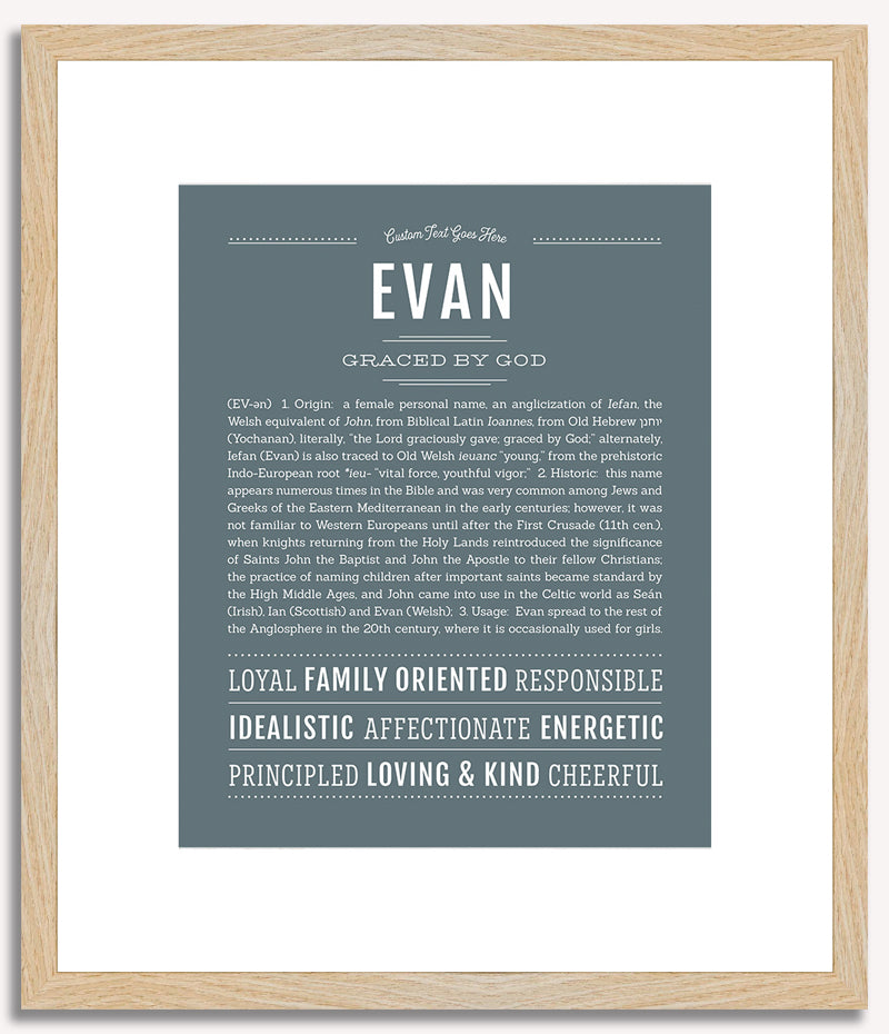 Evan (female) | Name Art Print