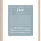 Evan (female) | Name Art Print