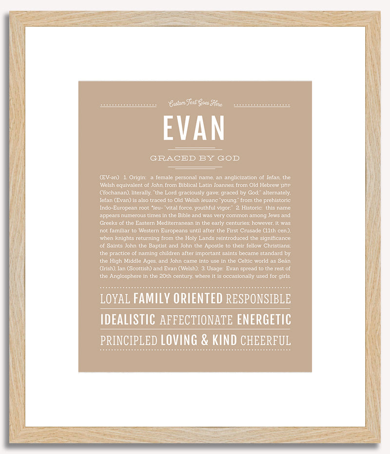 Evan (female) | Name Art Print