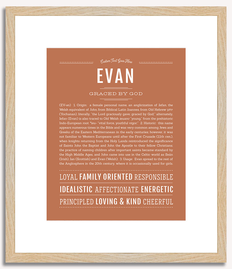 Evan (female) | Name Art Print