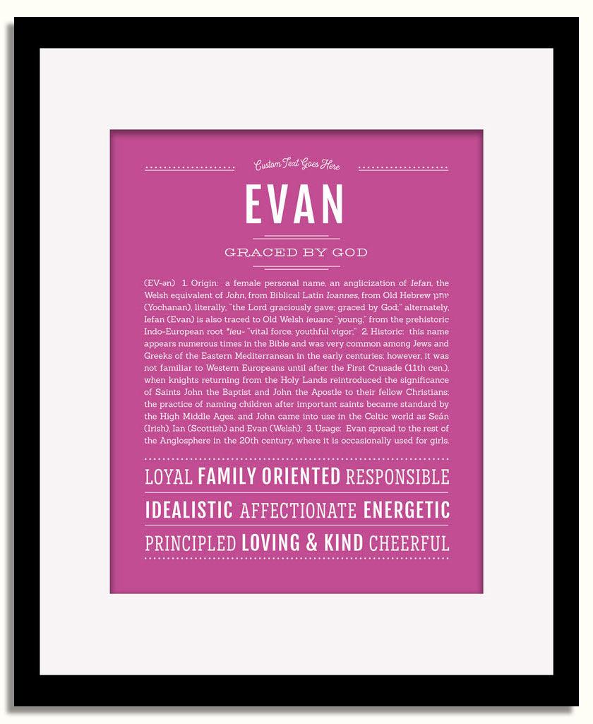 Frame Options | Dark Pink | Black Frame, Matted