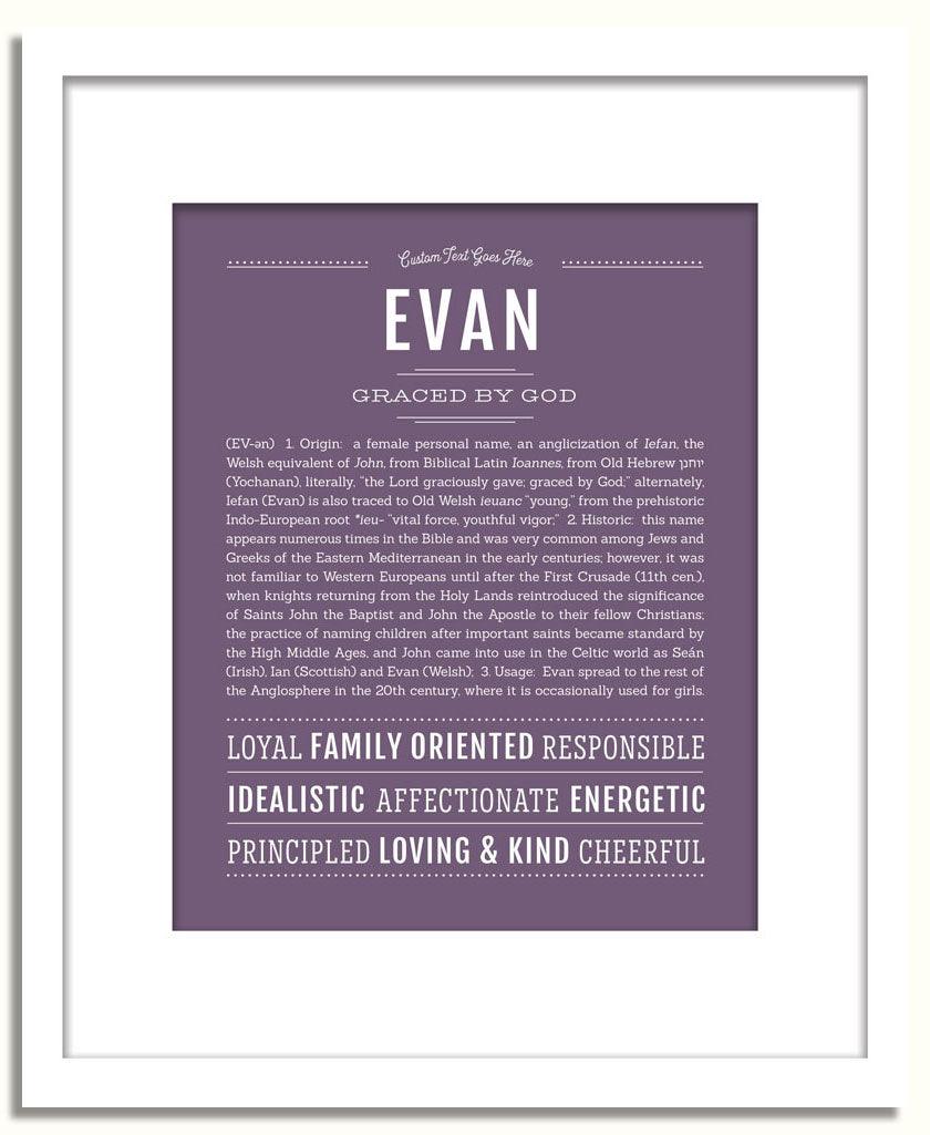 Frame Options | Deep Purple | White Frame, Matted