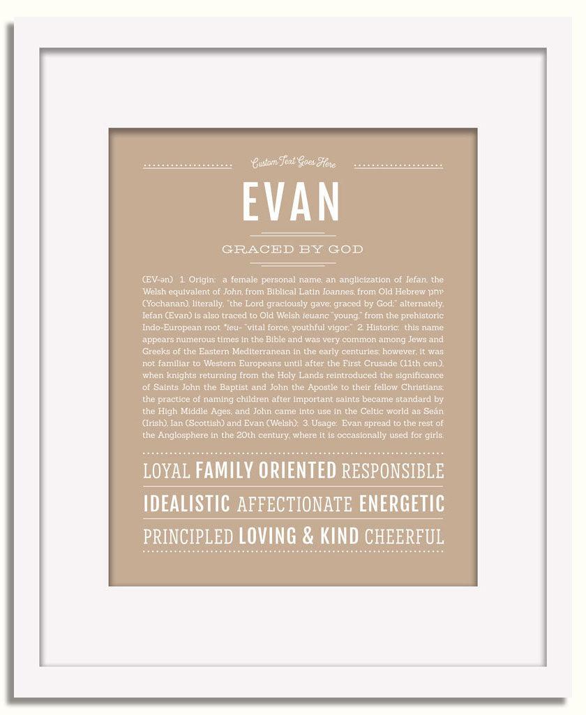 Frame Options | Tan | White Frame, Matted