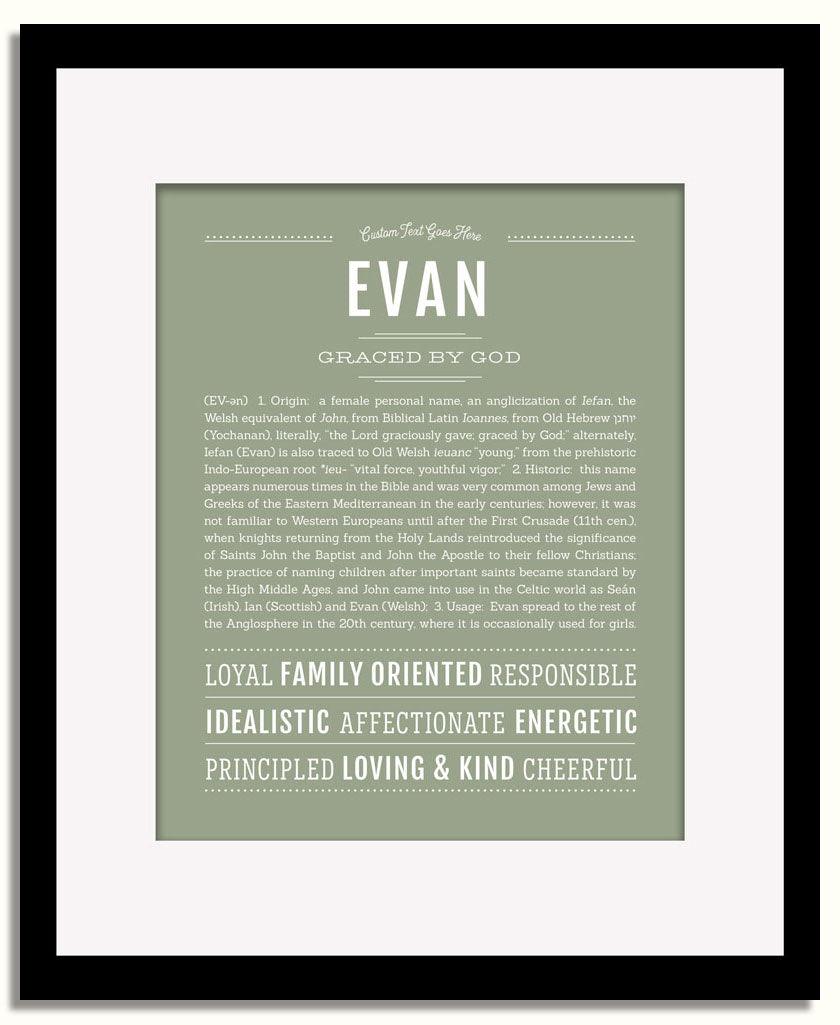 Frame Options | Sage | Black Frame, Matted