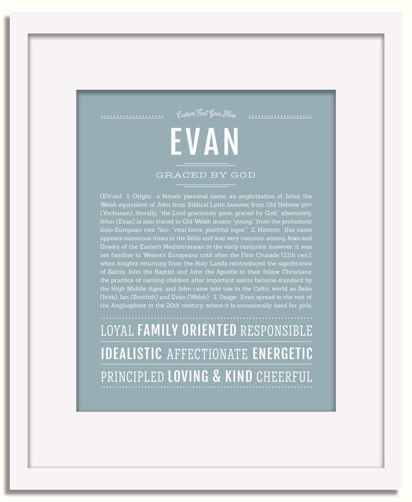 Frame Options | Powder Blue | White Frame, Matted