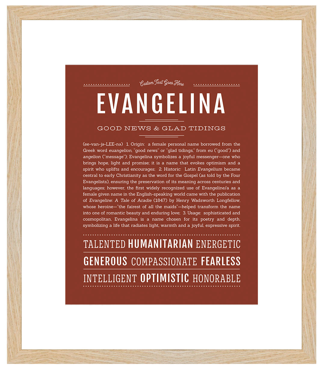 Evangelina | Name Art Print