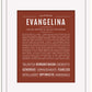 Evangelina | Name Art Print